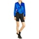 thumbnail image 2 of INSPIRE CHIC Chaqueta Bomber Casual de Halloween para Mujer con Cuello Alto Metálico y Cremallera, Largo Recortado, Talla M, Azul, 2 of 7