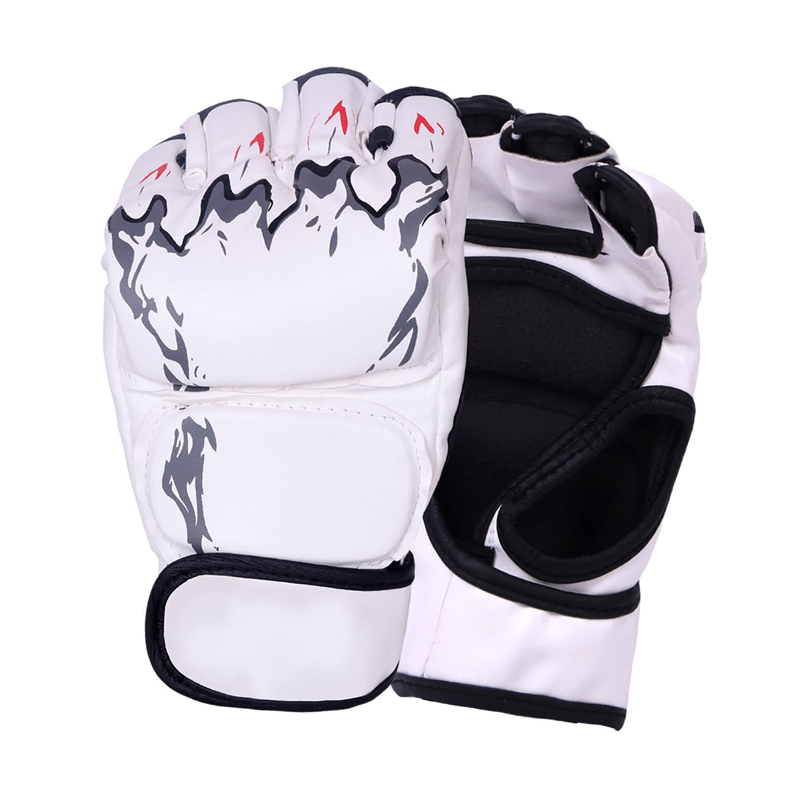 Magideal - Guantes Mma Para Hombres Y Mujeres, Guantes Para Bolsa De Artes Marciales, Guantes De Kickboxing Con Palma Abierta, Guantes De Boxeo Para Saco De