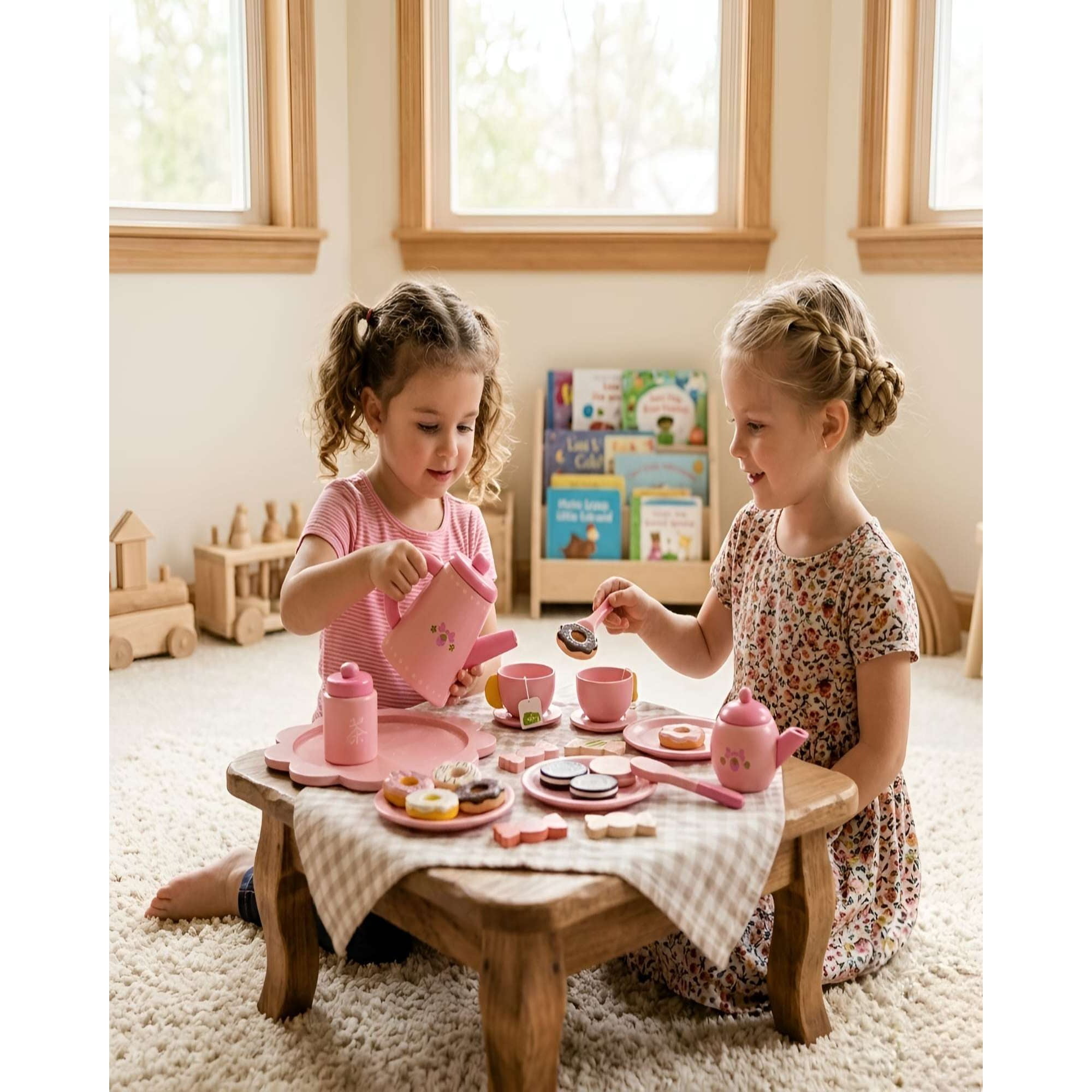 Myl Todo Hogar - Set De Té De Madera Infantil Juguete De Cocina Y Postres