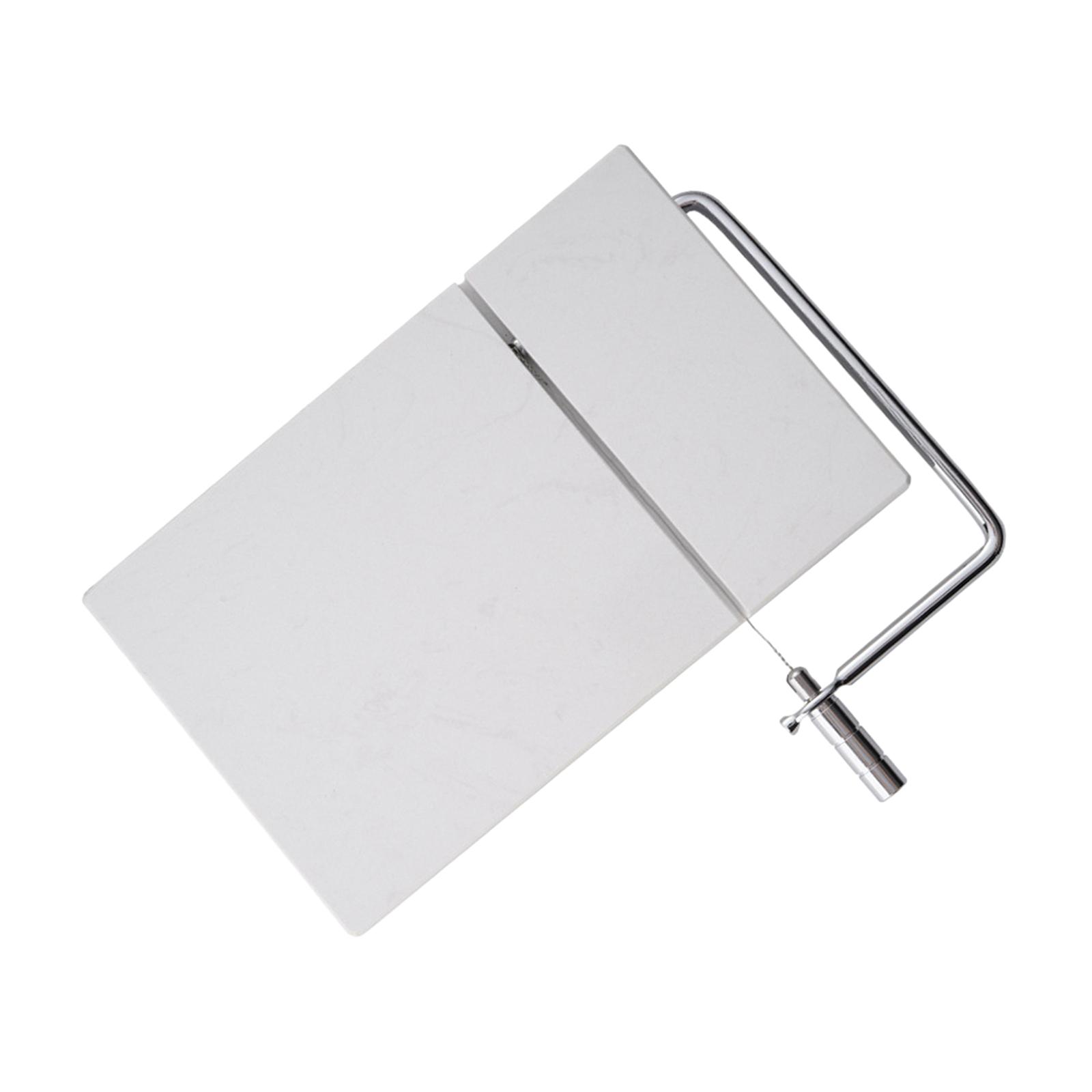 Magideal - Tabla Cortadora De Queso De Mármol, Utensilios De Cocina Con Alambre De Acero Inoxidable, Rebanador De Alimentos De Fácil Corte Para Pastelería, Queso