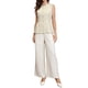 thumbnail image 2 of INSPIRE CHIC Chaleco para Mujer con Botones, Cuello Redondo, Cinturón en la Cintura, Chaleco Casual de Negocios, Talla XS, Color Albaricoque, 2 of 6