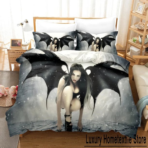 Angel Bedding Set Boys Girls Size Duvet Cover Pillowcase Bed Kids Adult Fashion Home Textile Customizable Bed Sheets