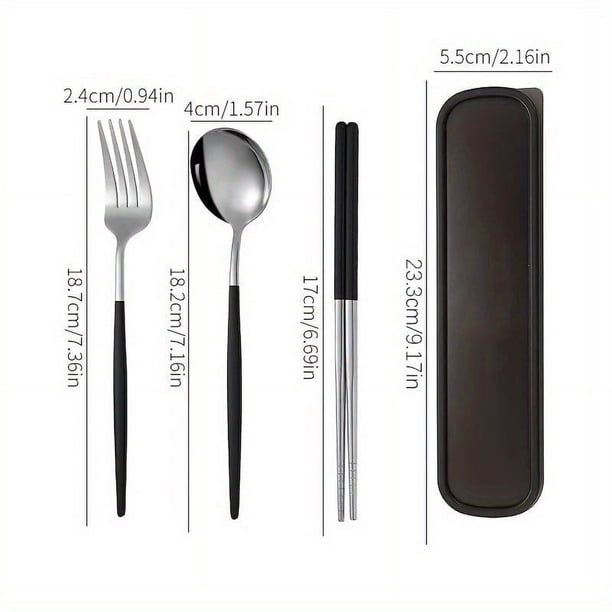 Upgrade Your Outdoor Dining Experience with our 3/4pcs Stainless Steel Portuguese Tableware Set - Perfect for Students! Includes Wiping Spoon and Chopsticks for Healthy Care. Fast Delivery Guaranteed!