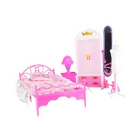 Bothyi - 5 Uds Simulación Escala 1/6 Muebles Para Muñecas Accesorios Espejo Lámpara De Mesa Decoración