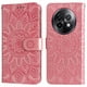 thumbnail image 1 of Funda tipo cartera FOXDOCK para Realme 13 Plus 5G , diseño girasol en relieve, cuero PU, cierre magnético, soporte y tarjetero, 1 of 5