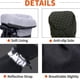 thumbnail image 3 of botas protectoras para patas de perro con correas reflectantes, antideslizantes, para perros pequeños y medianos (negro), 3 of 5