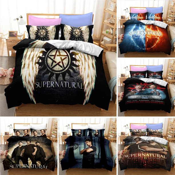 ed Supernatural Bedding SetDuvet Cover Comforter Bed Set Quilt Cover Pillowcase Boys Girls Adults