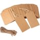thumbnail image 1 of 100 etiquetas de precio de papel kraft para regalo con hilo de yute natural de 10 m (32,8 pies) - 8,9 x 4,3 cm, 1 of 7