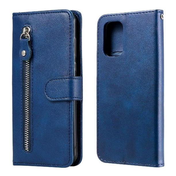 Funda con Cremallera para Xiaomi Redmi NOTE 10 5G, Carcasa Cartera de Cuero PU con Soporte y Tarjetero