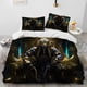 thumbnail image 1 of Egyptian Mythology Pharaoh Hieroglyphics Comforter Bedding Set,Duvet Cover Bed Set Quilt Cover Pillowcase,Queen Size Bedding Set, 1 of 5