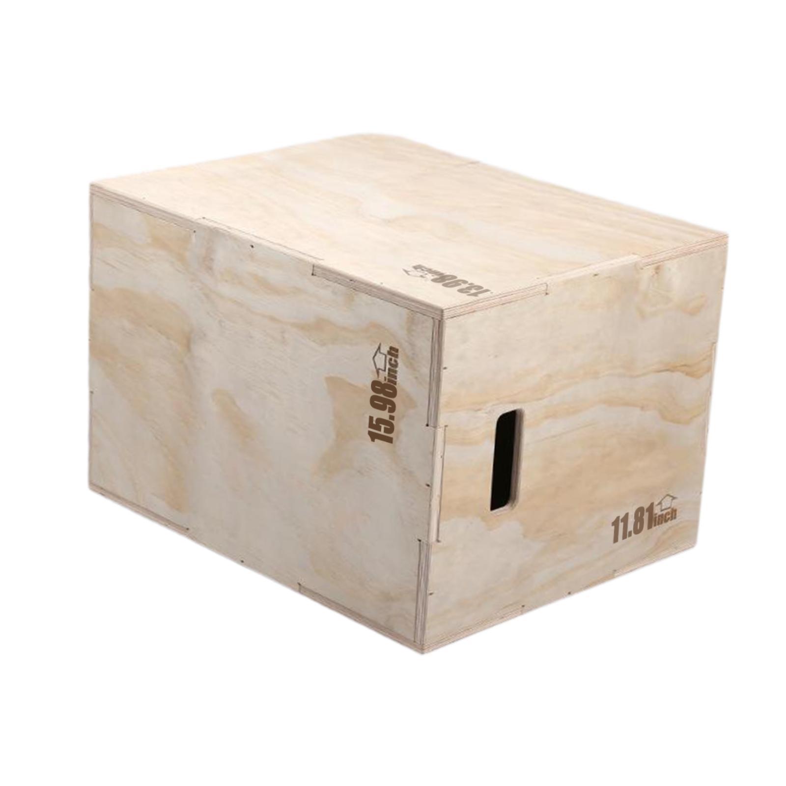 Ioensy - Box De Madera Caja De Agilidad De Salto Multifuncional Para Saltar Estocadas De Entrenamiento 12X14X16 Pulgadas