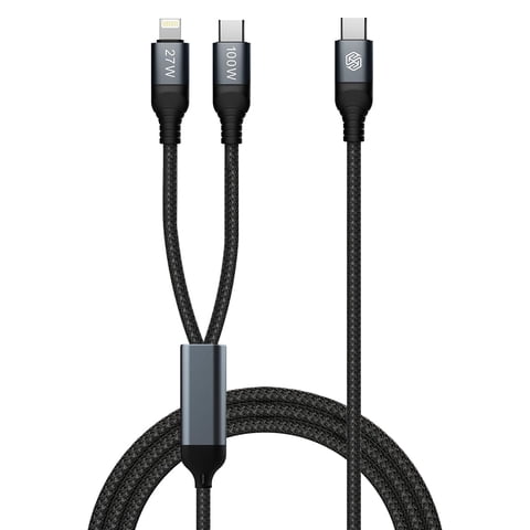 Cable De Carga Nillkin 2 En 1 Usb A Lightning Y Tipo C De 1,5 M