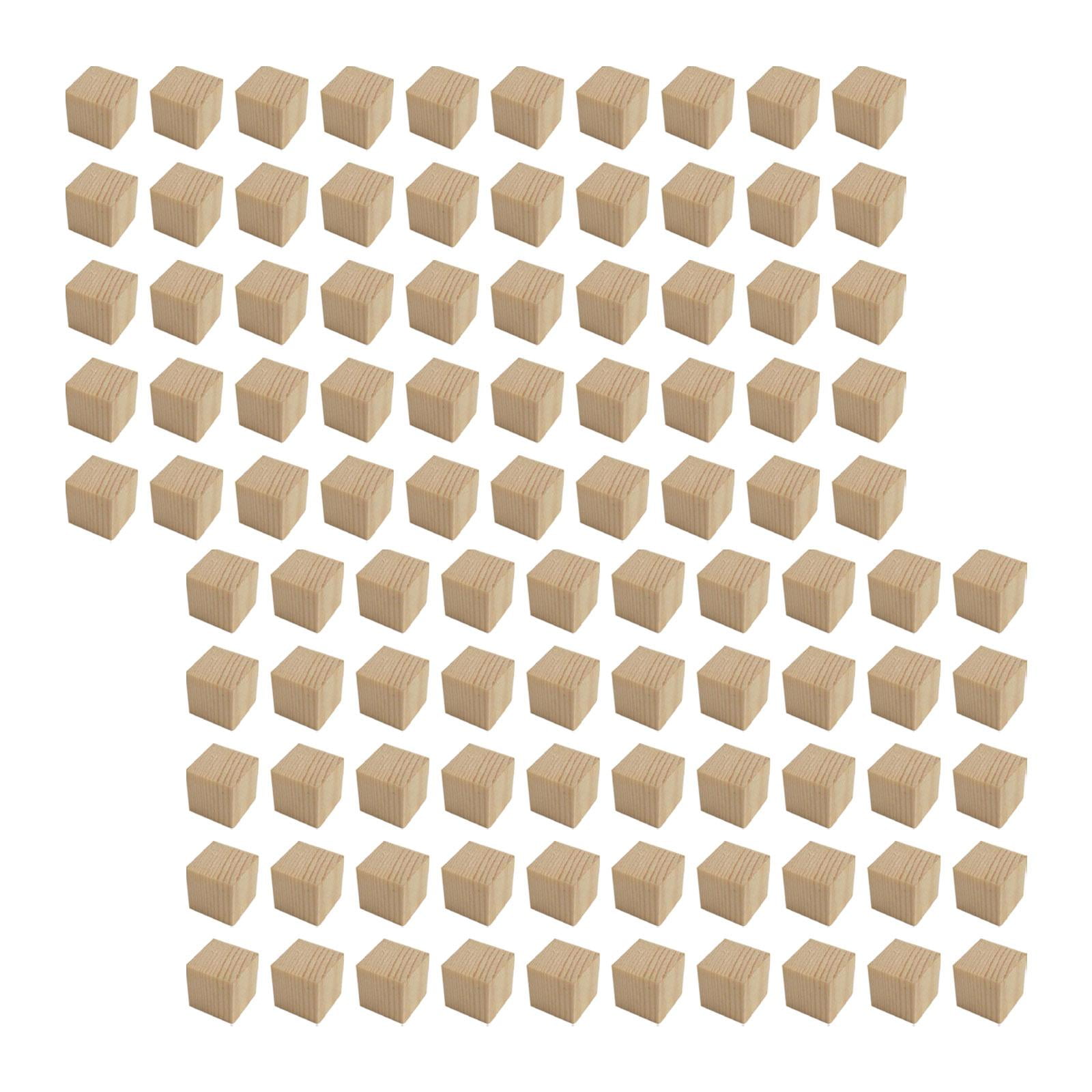 Bothyi - 100 Piezas De Bloques De Madera Para Pintar, Decorar Proyectos De Bricolaje, Manualidades