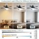 thumbnail image 4 of Ventilador de Luz WZZIW 45 cm Regulable 3000K‑6500K con Control Remoto, 4 of 9