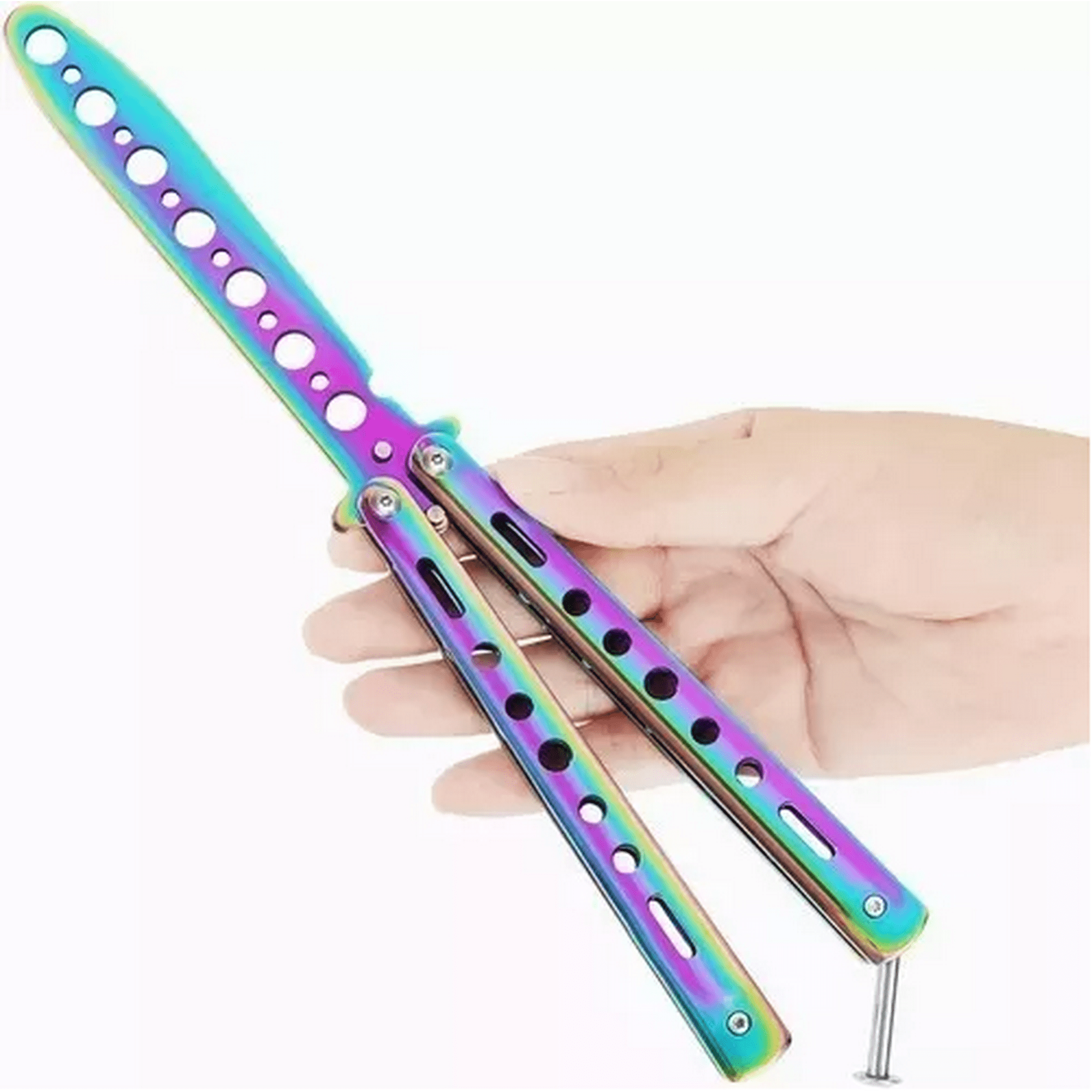 Genérico - Cuchillo Navaja Mariposa Para Práctica Y Entrenamiento