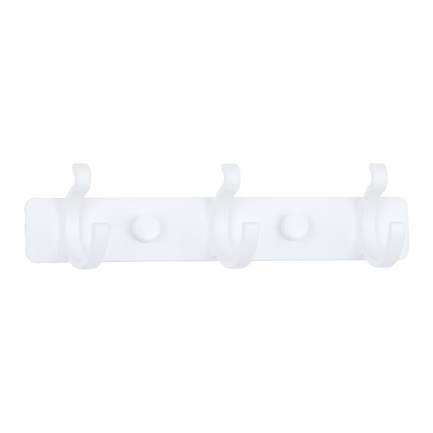 REGALWOVEN 1 Paquete de Perchero de Pared, Gancho de Metal, Perchero para Sombreros, Ganchos de Pared para Colgar con 3 Ganchos para Entrada, Baño, Dormitorio 7*1in Blanco