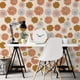 thumbnail image 1 of 1 Roll Painted Orange Floral Thickened Moisture-proof Wall Sticker, Waterproof Home Decoration Background Wallpaper, Removable Self-adhesive Residue-free Wallpaper, For Living Room Bedroom Bathroom Ho, 1 of 2