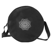 Ioensy - Bolsa De Almacenamiento De Herramientas Con Ruedas Para Yoga, Bolso Redondo Con Cremallera Completa Y Estampado De Sarga De Nailon, Un Solo Hombro