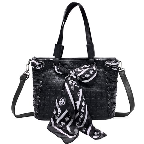 Downupdown - Bolsos De Piel Con Estampado De Calaveras Para Mujer