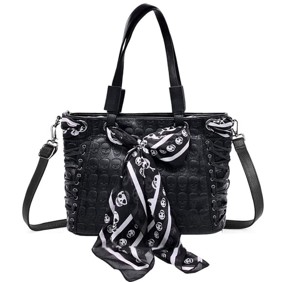 Bolsos De Piel Con Estampado De Calaveras Para Mujer