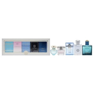 Versace - Colección De Miniaturas De Para Unisex: Mini Set De Regalo Dylan Turquesa Edt Splash, Crystal Brillante Edt Splash, Man Eau Fraiche Edt Splash