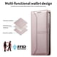 thumbnail image 5 of Funda tipo cartera con bloqueo RFID para iPhone 17 Pro cubierta magnética de cuero con tapa y soporte Rosa, 5 of 6