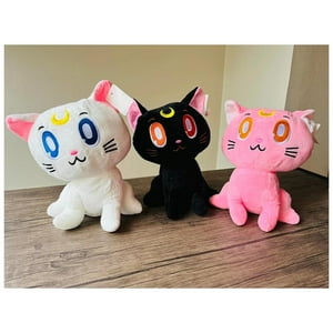 Total Click - Juguete Pack 3 Peluches Sailor Moon 30Cm Luna Artemis Diana