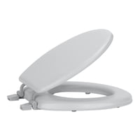 Asiento De Inodoro Achim Fantasia De Vinilo Blando Plateado De 43 Cm Estándar