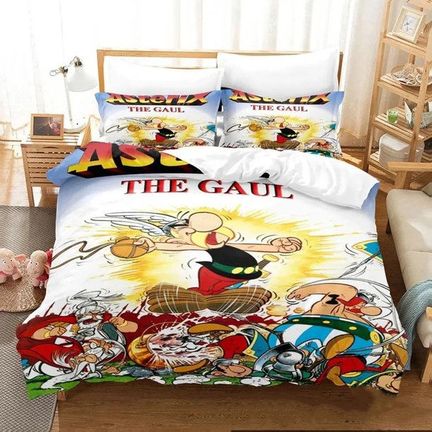 Gaul Hero Asterix Bedding Set Boys Girls Duvet Cover Pillowcase Bed boys Adult Home Textileextile