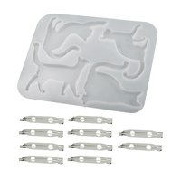 Bothyi - Gatito Broche Molde Diy Fundición Colgante Joyería Hallazgos Epoxi Hecho A Mano