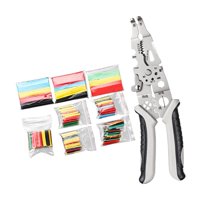 Magideal - Kit De Alicates Pelacables Multifuncionales Para Electricistas, Herramienta Para Crimpar Cables De Acero De Aleación Para Cables De Cobre, De Hierro Y Tubo Termorretráctil 328