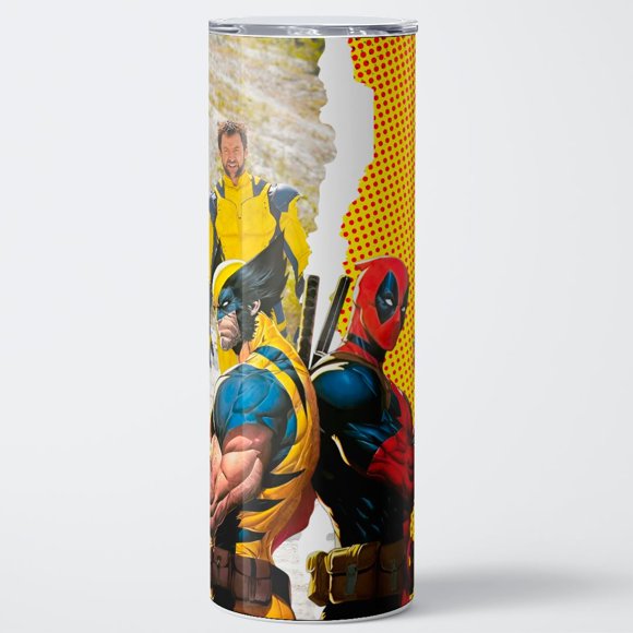 Mug Termo 600ml - Diseño Deadpool & Wolverine Pop Art