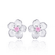 thumbnail image 1 of Aros Plata Flor Circon Rosa 8 mm, 1 of 6