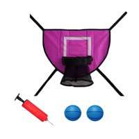Magideal - Mini Aro De Baloncesto Para Trampolín, Aro De Baloncesto, Borde Desprendible Para Volcadas, Accesorios De Montaje Para Trampolín Fáciles De Instalar Rosa