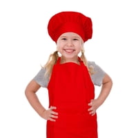 Set De Delantal Y Gorro De Chef Para Niños Crjhns Ajustable De Algodón