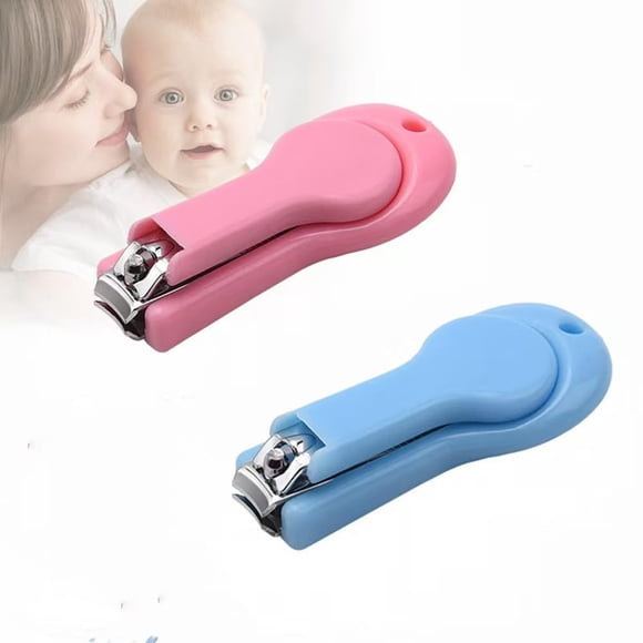 Cortaúñas para bebé XUJINCN, set de 2 piezas, azul y rosa