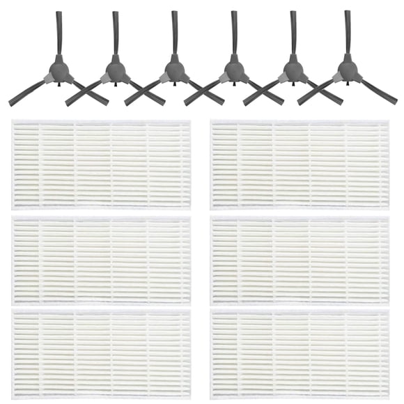 Kit de Filtros y Cepillos Laterales para Aspiradora mestrol compatible con ROPVACNIC A1 S1