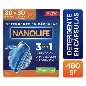 Nanolife - Detergente Ultraconcentrado - 30 Cápsulas
