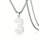 thumbnail image 1 of 1pc Stylish Stainless Steel Men's Athletes Number Pendant Necklace - Perfect for Baseball, Basketball, and Football Teams - Long Chain Necklace with Sports Number - Ideal Gift for Boys, 1 of 5