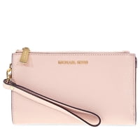 Billetera Michael Kors Adele Con Doble Cremallera - Rosa Suave