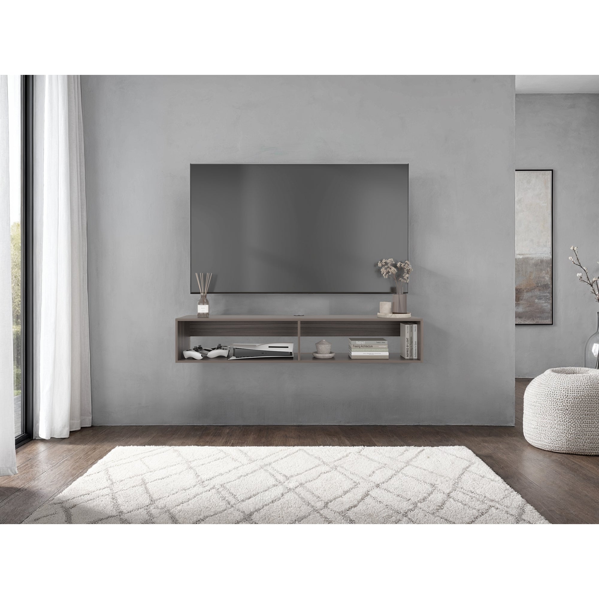 Tuhome - Panel Tv 65"" R-150 26,5X150X32 Cm Avellana