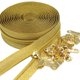 thumbnail image 3 of Cinta de Cierre MebuZip #5 de Nylon Metálico Dorado en Rollo de 9 m con 25 Tiradores, 3 of 5