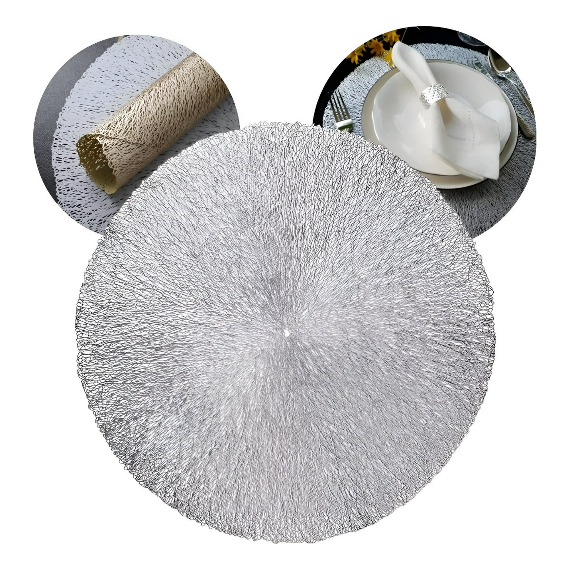 Genérico - Set De 10 Manteles Individuales Redondos Antideslizantes Jhn