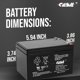 thumbnail image 5 of Batería Casil de 12 V 12 Ah de repuesto para Go-Go Mobility, paquete de 2, 5 of 6