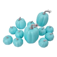 Bothyi - 12 Piezas De Calabazas De Espuma, Calabazas Falsas Para Centro De Mesa, Fiesta, Cocina, Azul