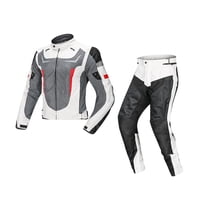 Ioensy - Chaqueta De Moto Impermeable Pantalones Traje Moto Biker Chaqueta De Equitación Blanco Xxxl