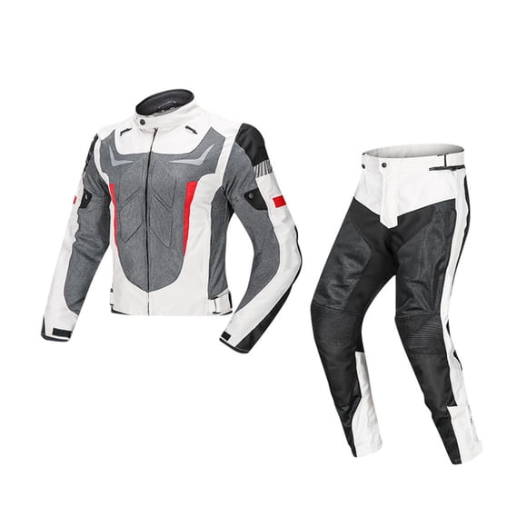 Chaqueta De Moto Impermeable Pantalones Traje Moto Biker Chaqueta De Equitación Blanco XXXL
