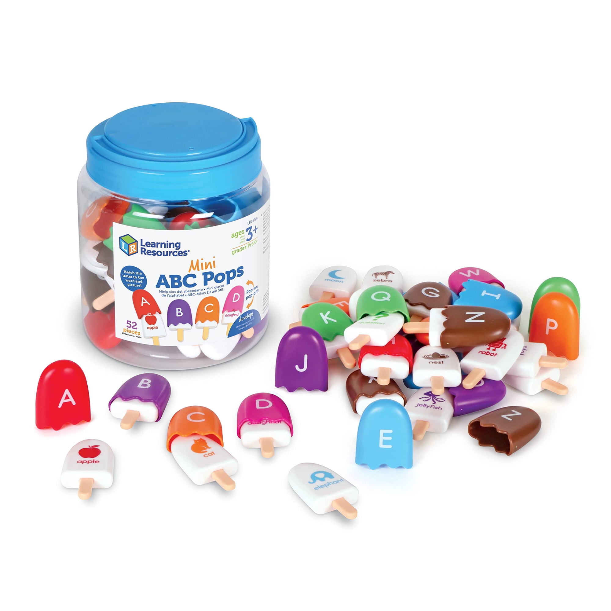 Mini Abc Pops De Toy Learning Resources, 52 Piezas, Para Niños Mayores De 3 Años