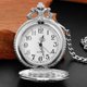 thumbnail image 4 of Reloj de Bolsillo Realpoo 46 mm Escudo Plateado con Números Árabes y Cadena Desmontable, 4 of 8