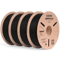 Filamento Para Impresora 3D Elegoo Rapid Pla Plus, 1,75 Mm, Negro, 4 Kg